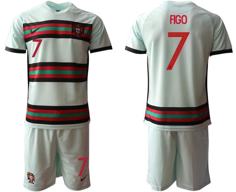 Men 2021 European Cup Portugal away grey #7 Soccer Jersey3